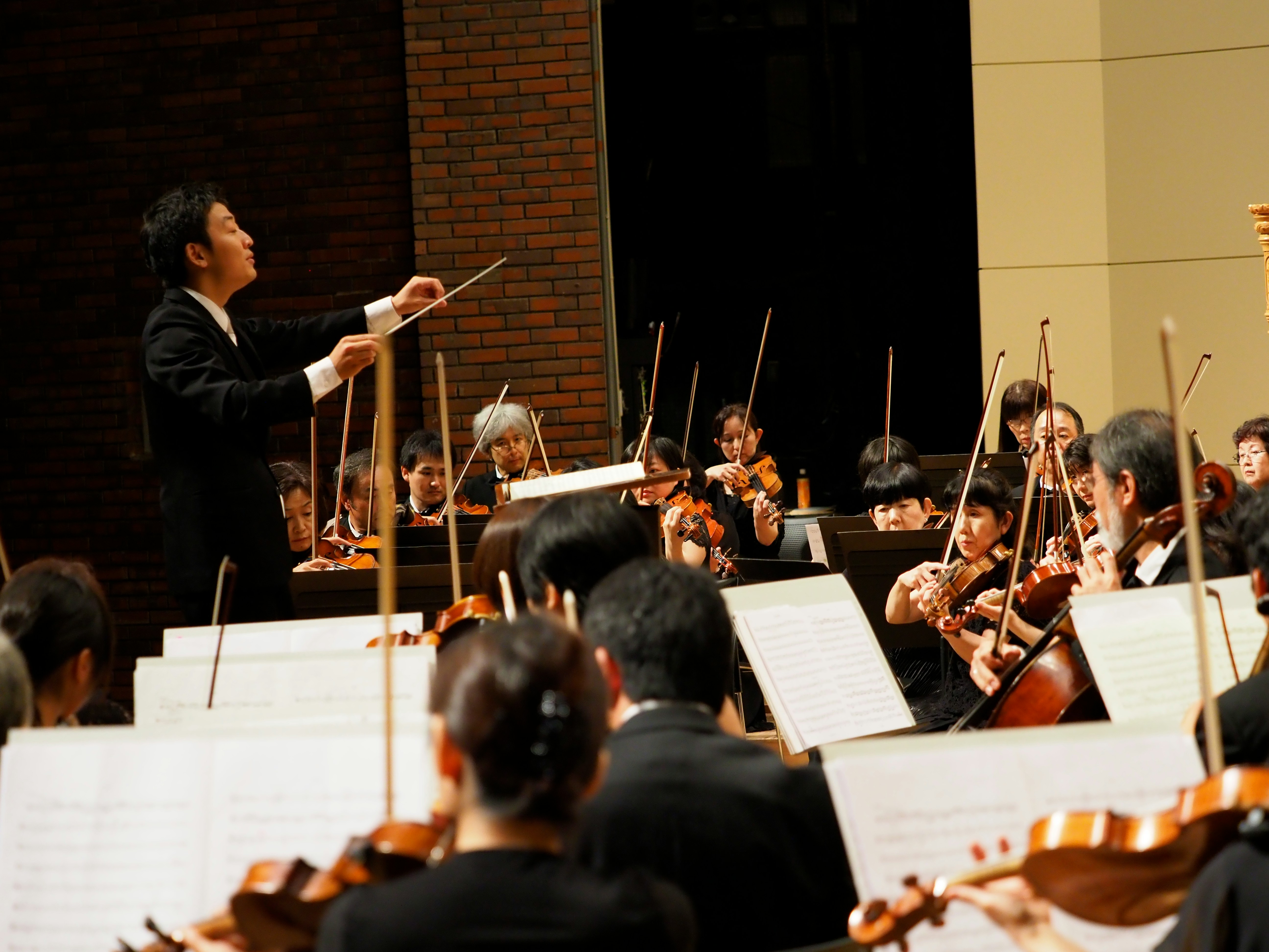 Penghayatan musisi instrumen tiup dan gesek simfoni